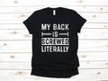 Back Surgery TShirt My Back Is Screwed Funny Spine Surgery Gift Get Well Soon Gift Hoodie Sweatshirt Long Sleeve Hoodie – Easygoing Wear · Must-Have Style