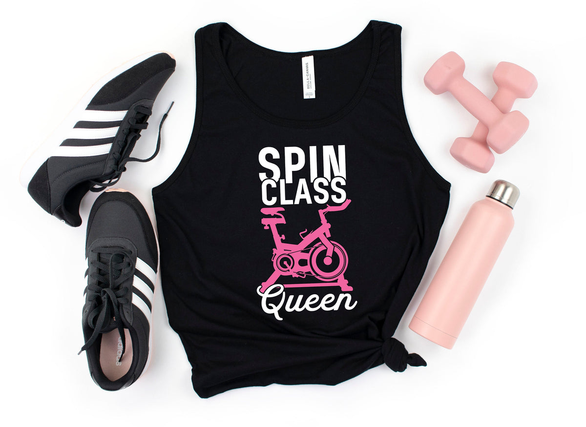 Spin Queen Tank Top Spin Class Queen Tank Top Funny Indoor Cycling Womens Tank Top Spinning Hoodie Sweatshirt Hoodie – Bold Style · Must-Have Style