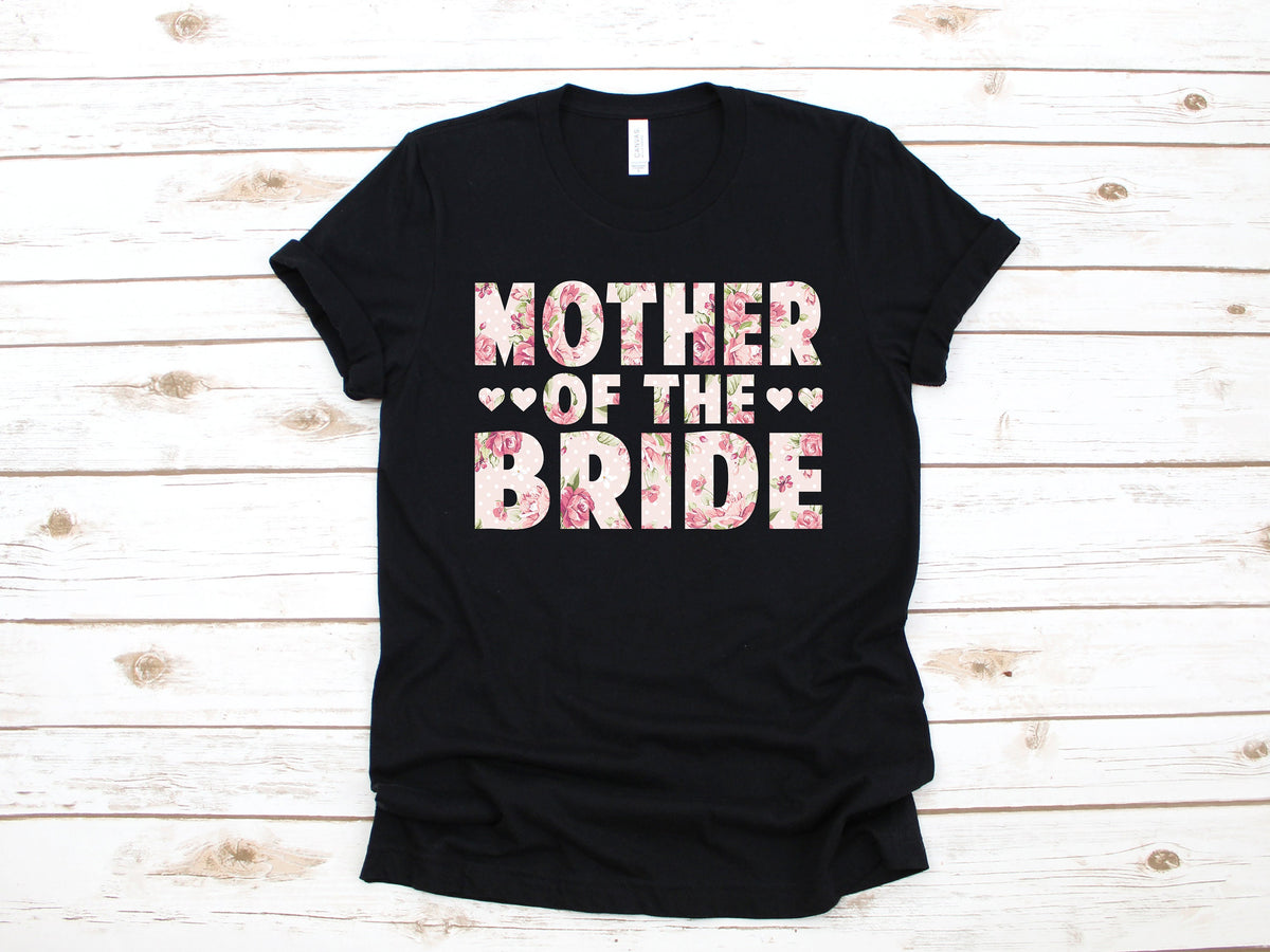 Floral Mother of the Bride Shirt Cute Wedding TShirt Tank Top Hoodie Long Sleeve Hoodie – Aesthetic Look · Perfect For Daily Wear
