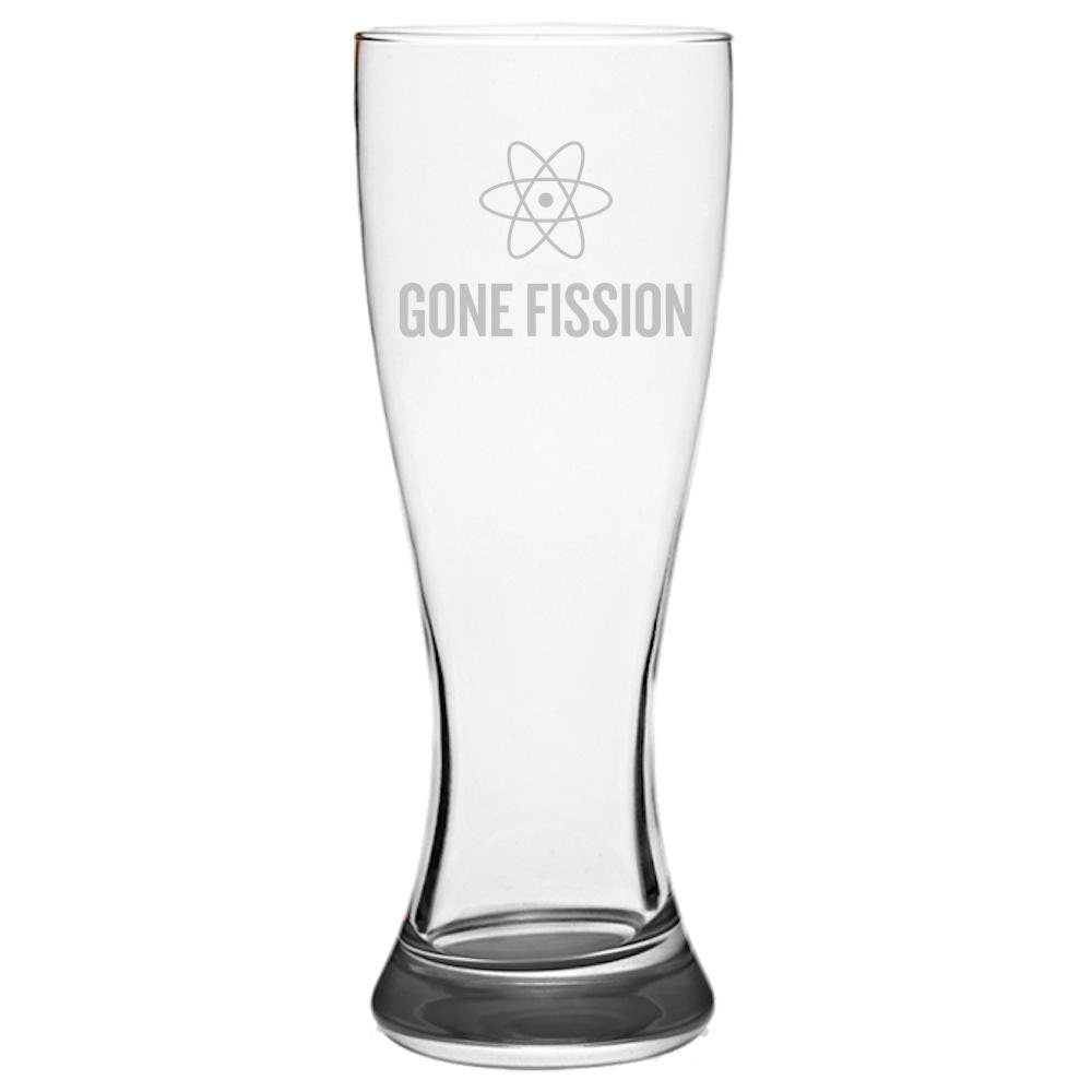 Funny Chemistry Beer Glass Chemistry or Physics Teacher Gift Idea Nuclear Physics Gone Fission Pilsner Glass Graphic Tee – Fan Favorite · Trending Graphic Apparel