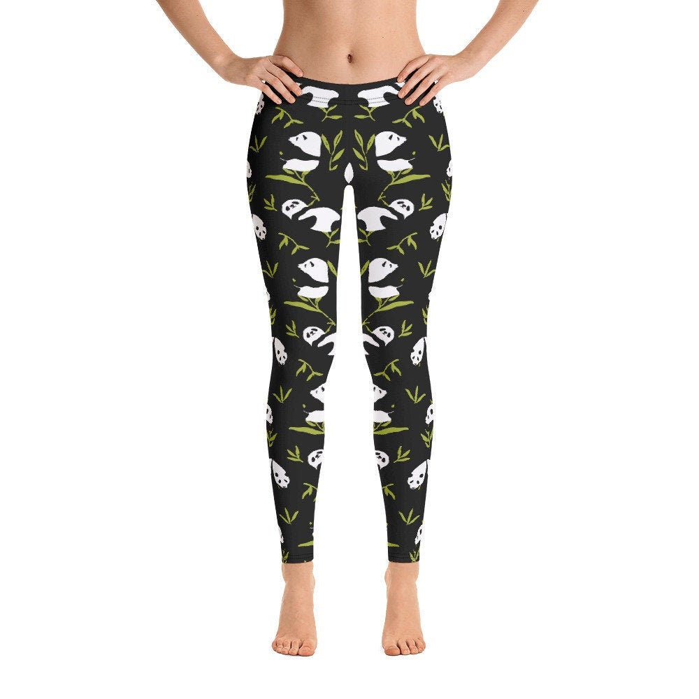 Panda Leggings Panda Lover Panda Gift Cute Panda Leggings Funny Panda Leggings Panda Yoga Pants Panda Clothing Panda Leggings V1 Graphic Tee – Cozy Vibes · Perfect For Daily Wear
