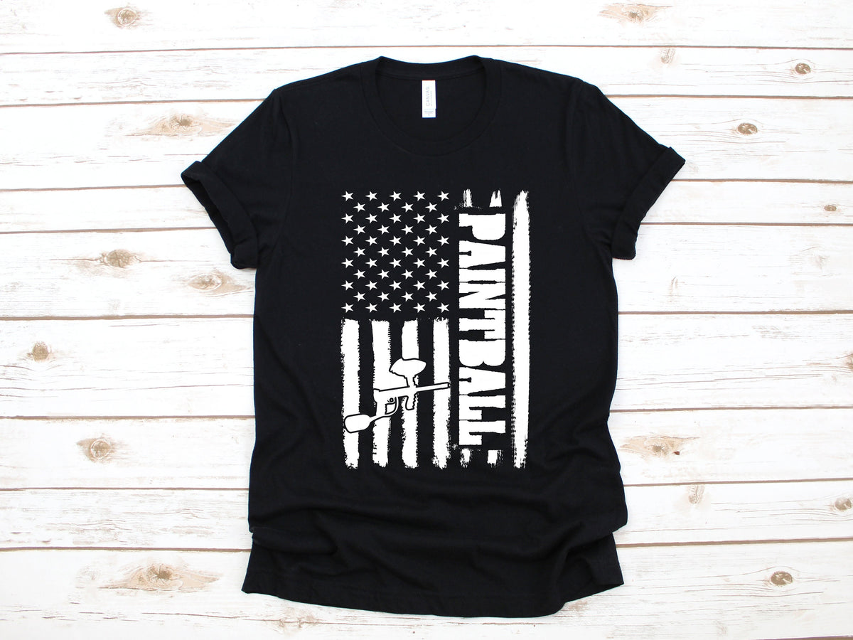 Paintball USA Flag Shirt American Paintball Gun TShirt July 4th Long Sleeve Sweatshirt Hoodie Tank Top Hoodie – Everyday Comfort · Perfect For Daily Wear