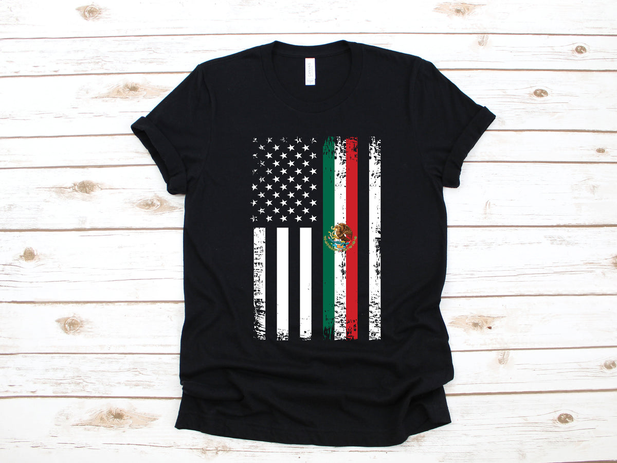 Mexican USA Flag Shirt Mexican American Flag TShirt Mexico Cinco De Mayo Long Sleeve Sweatshirt Hoodie Tank Top Hoodie – Feel-Good Design · High-Quality Print