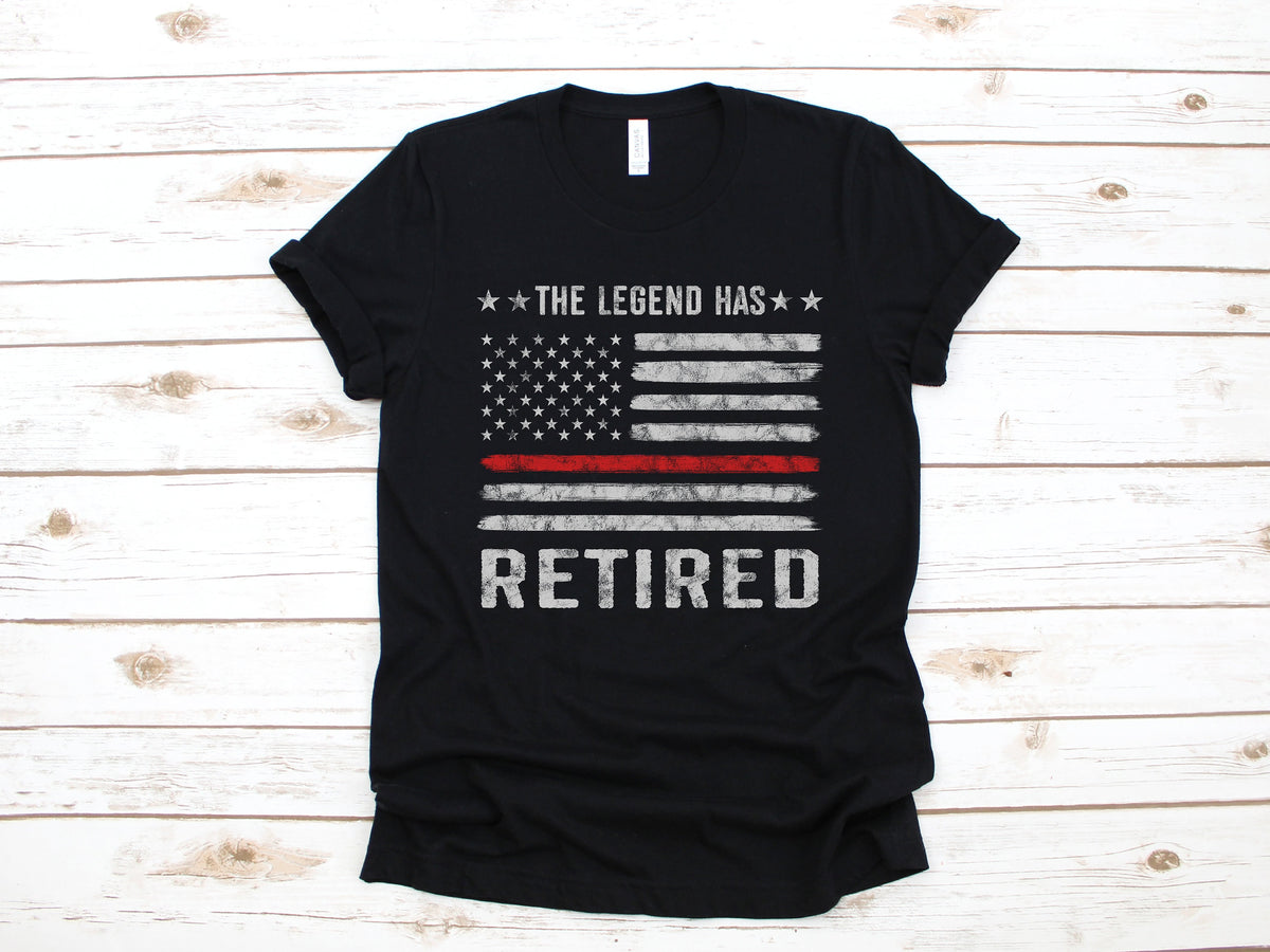 Retired Firefighter Legend Shirt Firefighter Retirement Thin Red Line TShirt Long Sleeve Sweatshirt Hoodie Tank Top Hoodie – Soft Feel · Perfect For Daily Wear
