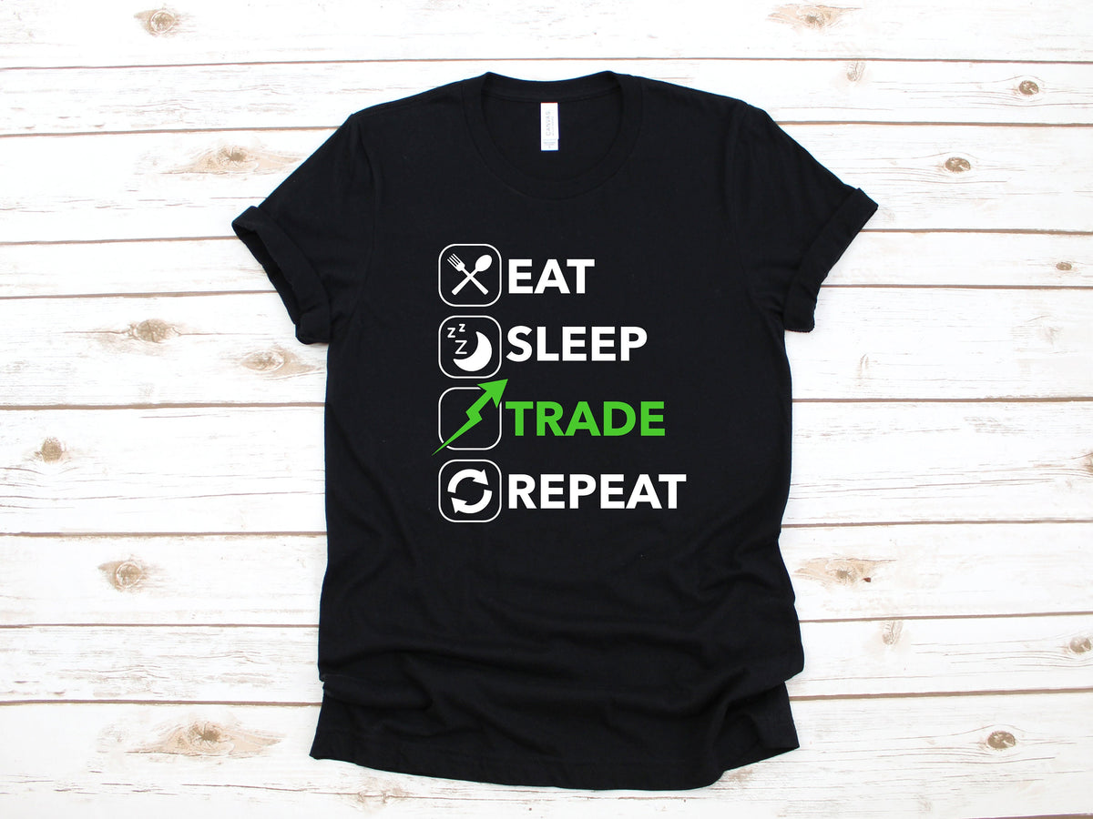 Eat Sleep Trade Repeat TShirt Funny Stock Investor Shirt Stock Broker Bull Market Day Trader Investing Hoodie Sweatshirt Long Sleeve Hoodie – Everyday Comfort · Must-Have Style