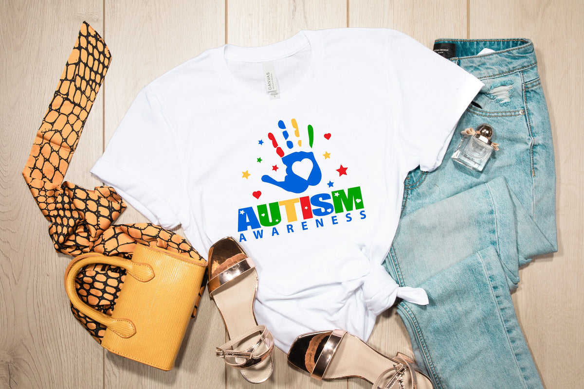 Autism HandprintAutism Awareness Shirt Autism Advocate TShirt Autism Mom Shirt Autism Dad Shirt Proud Autism Aunt Autism Support Tee Graphic Tee – Cozy Vibes · High-Quality Print