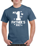 Fathers Day Gifts Birthday Gift For Dads My First 1st Fathers Day Birthday T Shirt For Dad Fathers Day TShirt Tee Present Graphic Tee – Soft Feel · High-Quality Print