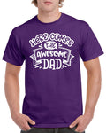 Fathers Day Gifts For Dad Men Birthday Gift For Dad Here Comes The Awesome Dad Birthday T Shirt For Dad Fathers Day Present Graphic Tee – Aesthetic Look · Great Gift For Fans