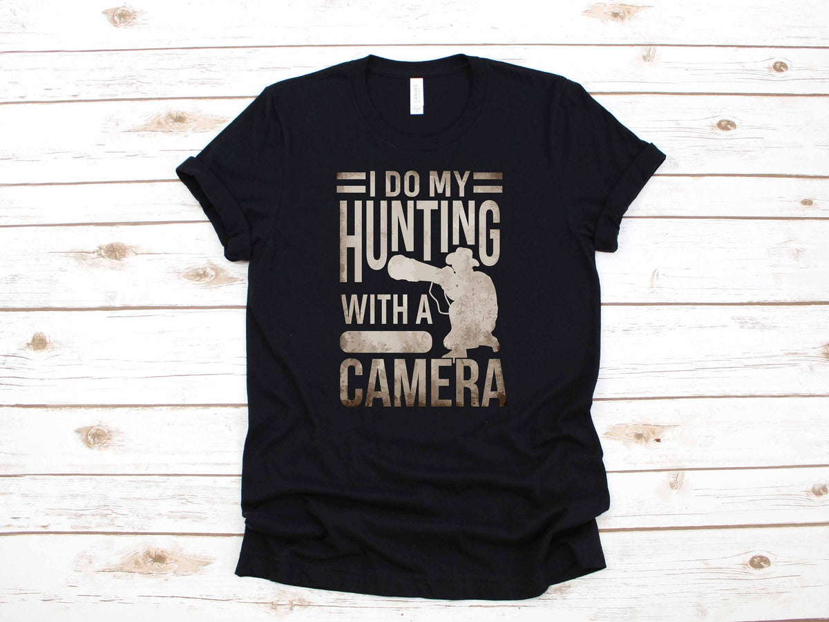 Funny Photographer TShirt Photography Shirt Hunting With Camera Tank Top Hoodie Sweatshirt Long Sleeve Hoodie – Everyday Comfort · High-Quality Print