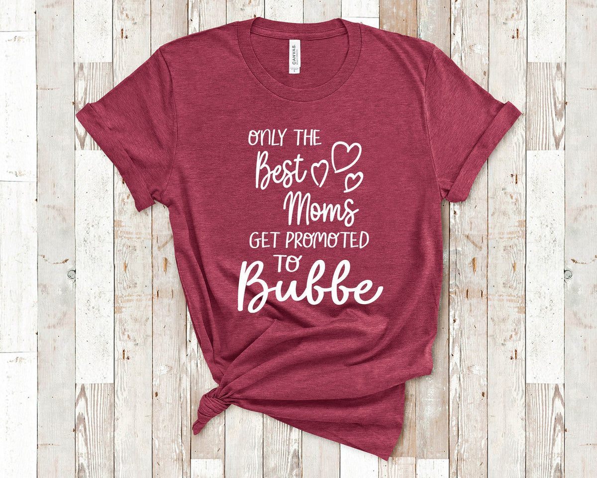 The Best Moms Get Promoted To Bubbe for Israel Israeli Jewish Yiddish Grandma Birthday Mother39s Day Christmas Gift for Grandmother Graphic Tee – Easygoing Wear · Top Pick For Any Outfit