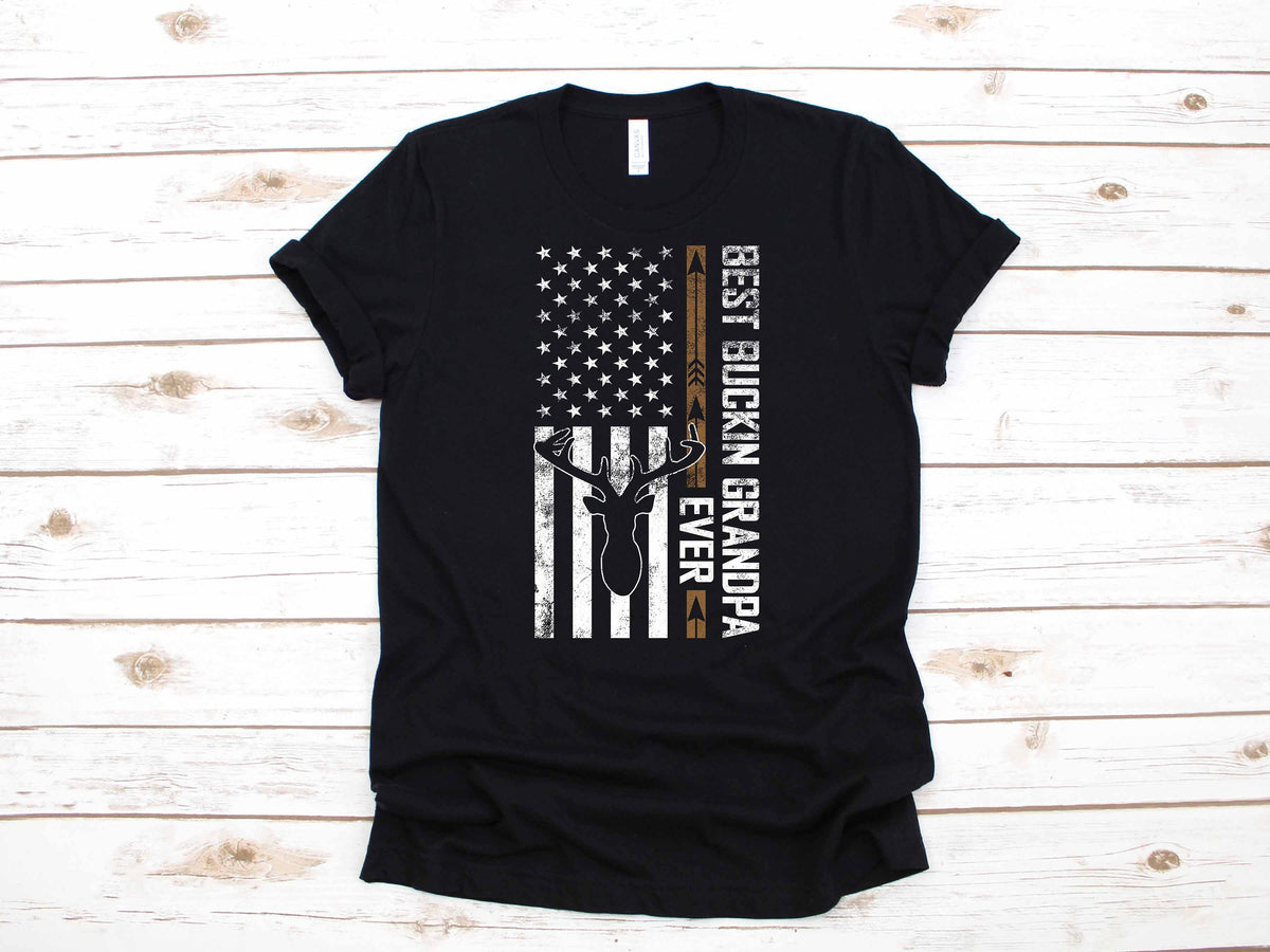 Best Buckin39 Grandpa Shirt Hunting Grandpa TShirt USA Flag Funny Hunter Fathers Day Hoodie Tank Top Long Sleeve Hoodie – Bold Style · Top Pick For Any Outfit