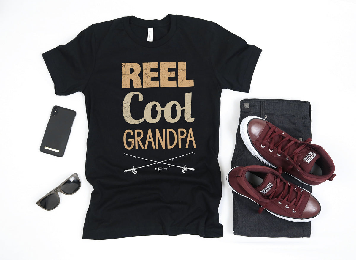 Reel Cool Grandpa Shirt Fishing Grandpa Shirt Fisherman TShirt Hoodie Long Sleeve Gifts For Fishers Fathers Day Gift Hoodie – Easygoing Wear · High-Quality Print