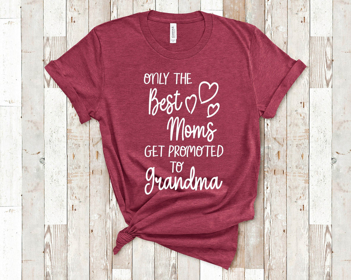 The Best Moms Get Promoted To Grandma for Special Grandma Birthday Mother39s Day Christmas Gift for Grandmother Graphic Tee – Bold Style · Trending Graphic Apparel