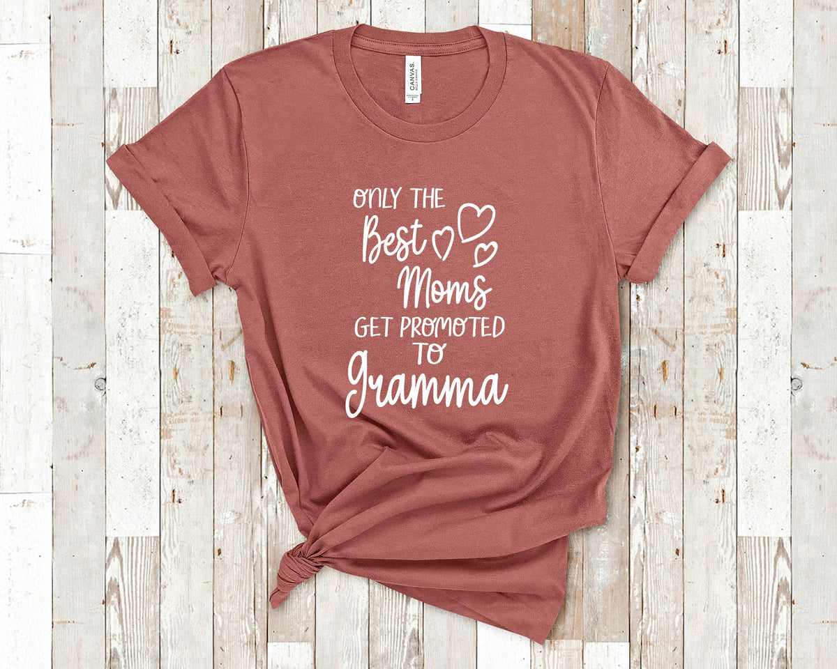 The Best Moms Get Promoted To Gramma for Special Grandma Birthday Mother39s Day Christmas Gift for Grandmother Graphic Tee – Cozy Vibes · High-Quality Print