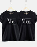 Mr And Mrs TShirts Personalised Mr And Mrs Wedding Shirts Matching Honeymoon TShirts Couples Just Married T Shirts Graphic Tee – Easygoing Wear · High-Quality Print