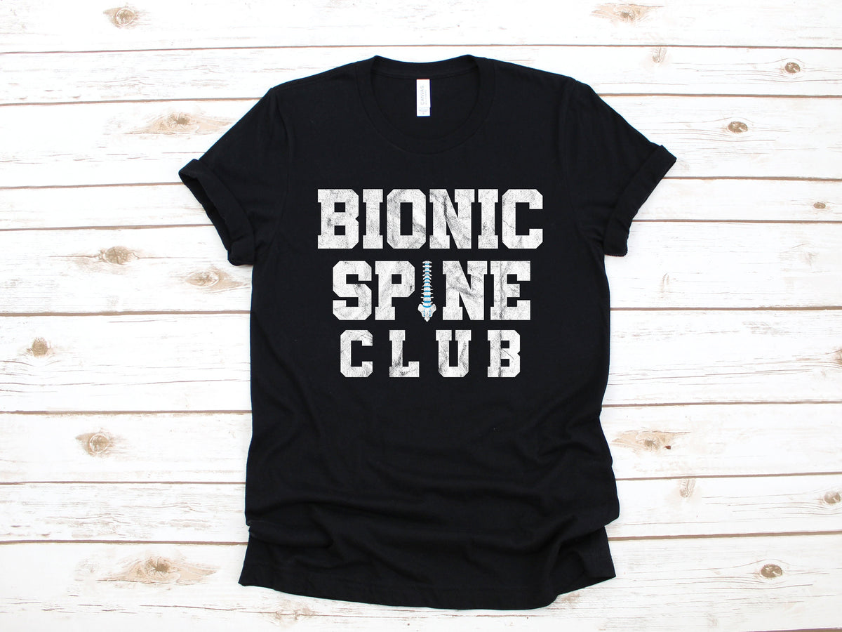 Bionic Spine Club TShirt Funny Spine Surgery Spinal Surgery Gift Get Well Soon Gift Hoodie Sweatshirt Long Sleeve Hoodie – Warm & Stylish · Perfect For Daily Wear