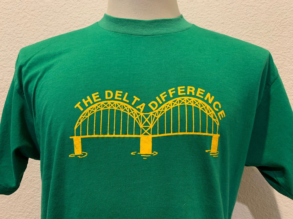Vintage 80s The Delta Difference Math Green T Shirt Size L Graphic Tee – Feel-Good Design · Trending Graphic Apparel