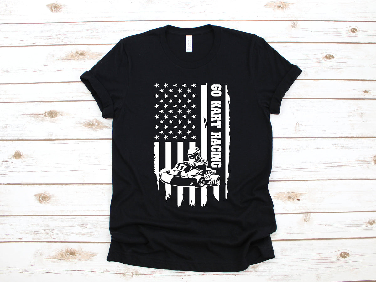 Go Kart Racing TShirt USA American Flag Go Kart Shirt Go Kart Racer Tank Top Hoodie Sweatshirt Long Sleeve Hoodie – Premium Graphic · Top Pick For Any Outfit