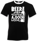 Birthday Gifts For Dad Men Birthday Gift For Dad Beer Is Always A Good Idea Dad Birthday Ringer T Shirt Fathers Day Present Graphic Tee – Everyday Comfort · Trending Graphic Apparel
