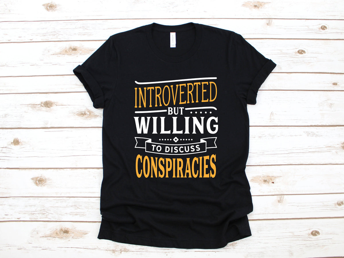 Introverted Conspiracy Theories Shirt Conspiracy Theorist TShirt Funny Conspiracies Tank Top Hoodie Sweatshirt Hoodie – Fan Favorite · Trending Graphic Apparel