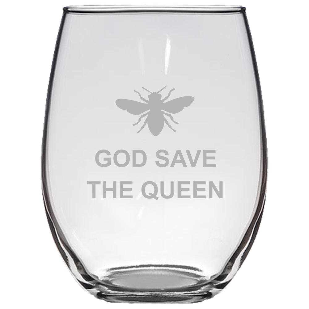 Bee Keeper Gift Bee Gift Bee Keeper Present Stemless Wine Glass Wine Gift Apiarist Gift God Save The Queen Graphic Tee – Feel-Good Design · Top Pick For Any Outfit