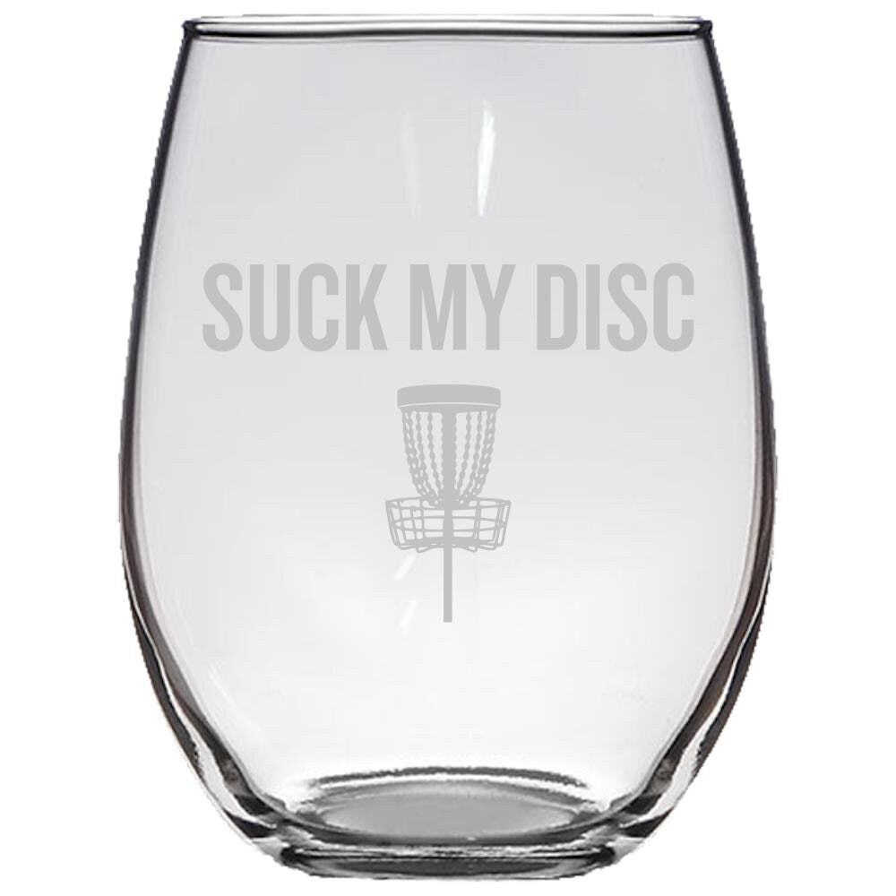 Disc Golf Gifts Disc Golf Stemless Wine Glass Disc Golf Funny Gift Frolf Suck My Disc Graphic Tee – Soft Feel · Great Gift For Fans