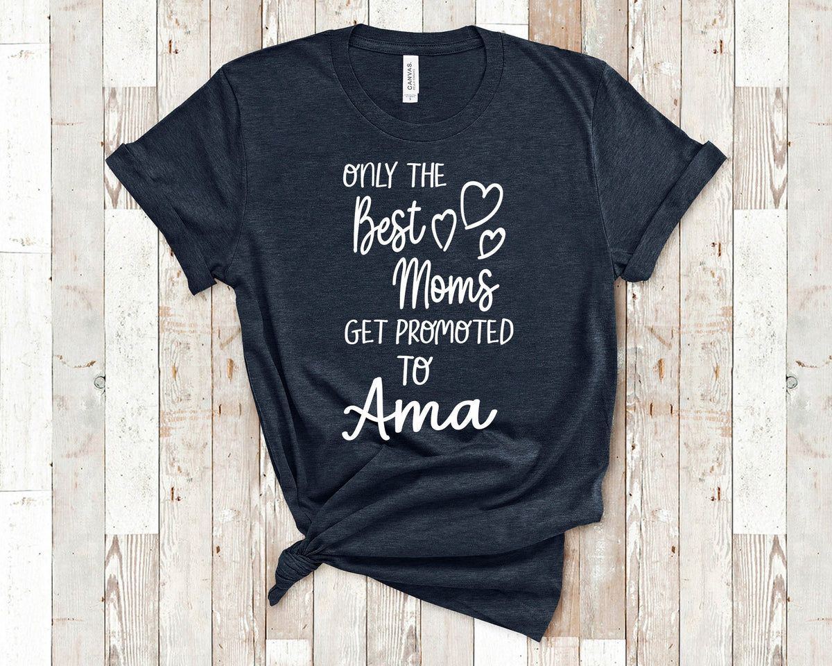 The Best Moms Get Promoted To Ama for Special Grandma Birthday Mother39s Day Christmas Gift for Grandmother Graphic Tee – Cozy Vibes · Trending Graphic Apparel