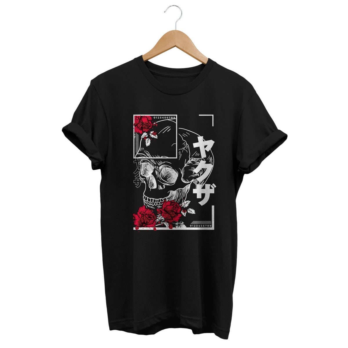 Skull Red Roses Japanese Goth Style T shirt Grunge Aesthetic Clothing Alt Clothes for Japan Streetwear Lovers Graphic Tee – Premium Graphic · Must-Have Style