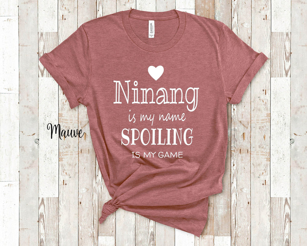 Ninang Is My Name Tshirt Philippines Filipino Spanish Godmother Gift for Mothers Day Birthday Christmas or Pregnancy Reveal Announcement Graphic Tee – Warm & Stylish · Great Gift For Fans
