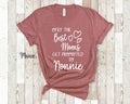 The Best Moms Get Promoted To Nonnie for Italy Italian Grandma Birthday Mother39s Day Christmas Gift for Grandmother Graphic Tee – Warm & Stylish · Great Gift For Fans