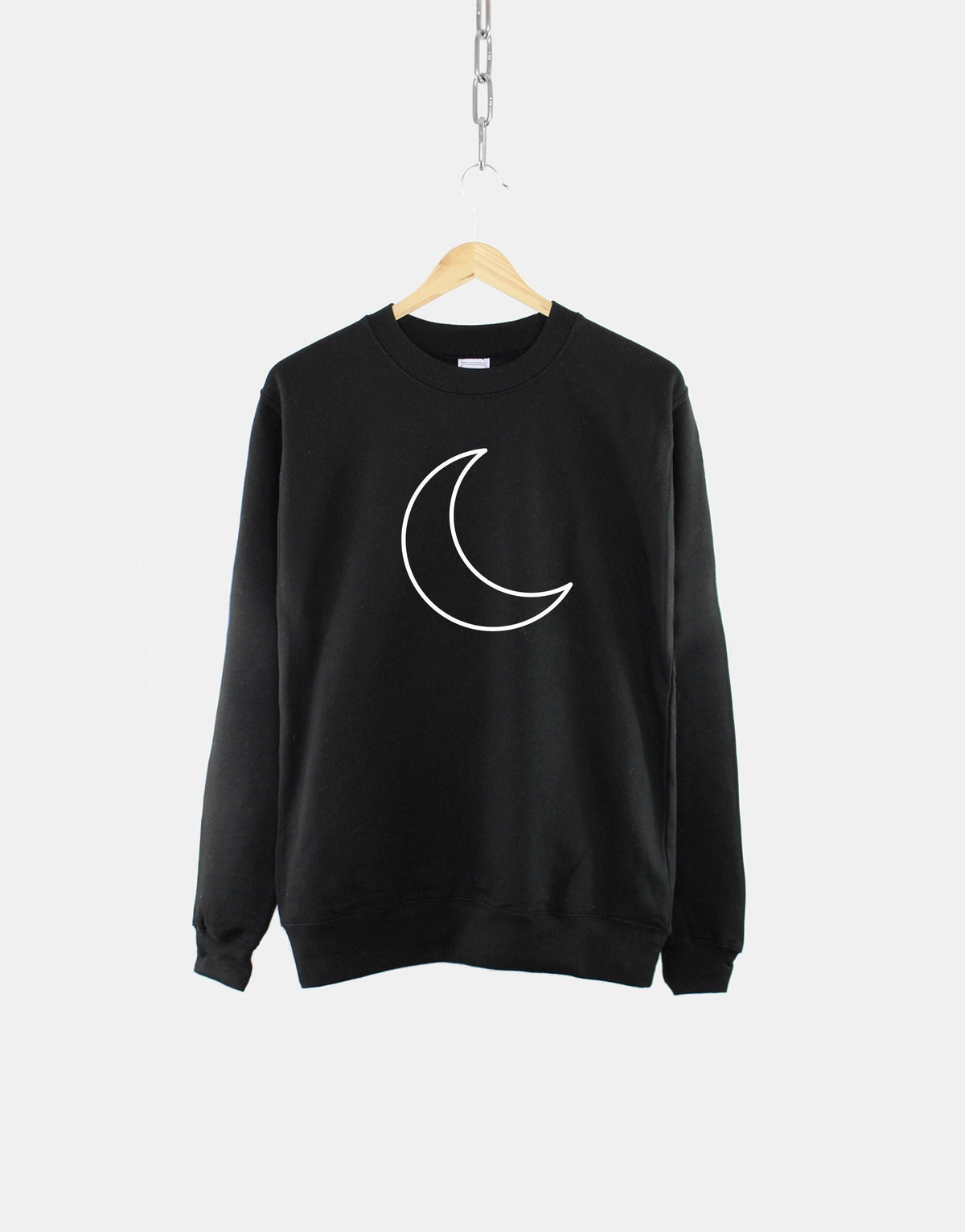Half Moon Sweatshirt Goth Crescent Moon Shirt Black Moon Phases Sweater Lunar Moon Eclipse Astrology Sweatshirt Sweatshirt – Premium Graphic · High-Quality Print