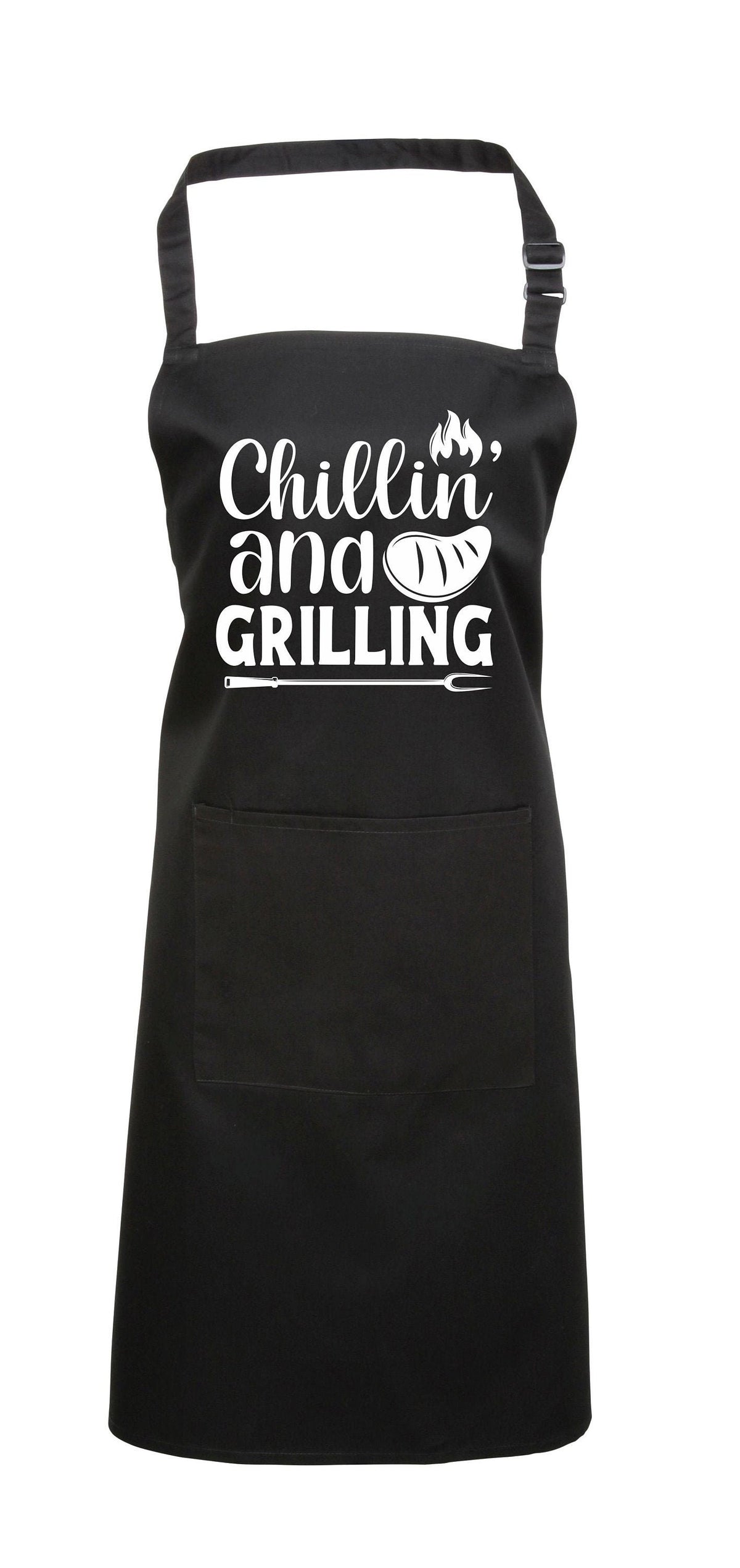 Baking Apron Birthday Gifts For Dad Men Bbq Apron Cooking Apron With Pocket CHILLING AND GRILLING Mens Barbecue Chef Baking Apron Graphic Tee – Soft Feel · Must-Have Style