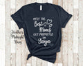The Best Moms Get Promoted To Yaya for Greece Greek Grandma Birthday Mother39s Day Christmas Gift for Grandmother Graphic Tee – Bold Style · Great Gift For Fans