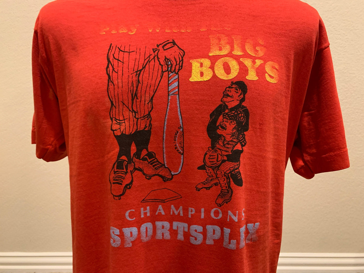 Vintage 8039s Play with the Big Boys Champions Sportsplex Baseball T Shirt XL Graphic Tee – Easygoing Wear · Trending Graphic Apparel
