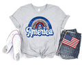 4th of July Rainbow America ShirtFreedom ShirtFourth Of July ShirtPatriotic ShirtIndependence Day ShirtsPatriotic Family Shirts Graphic Tee – Fan Favorite · Must-Have Style