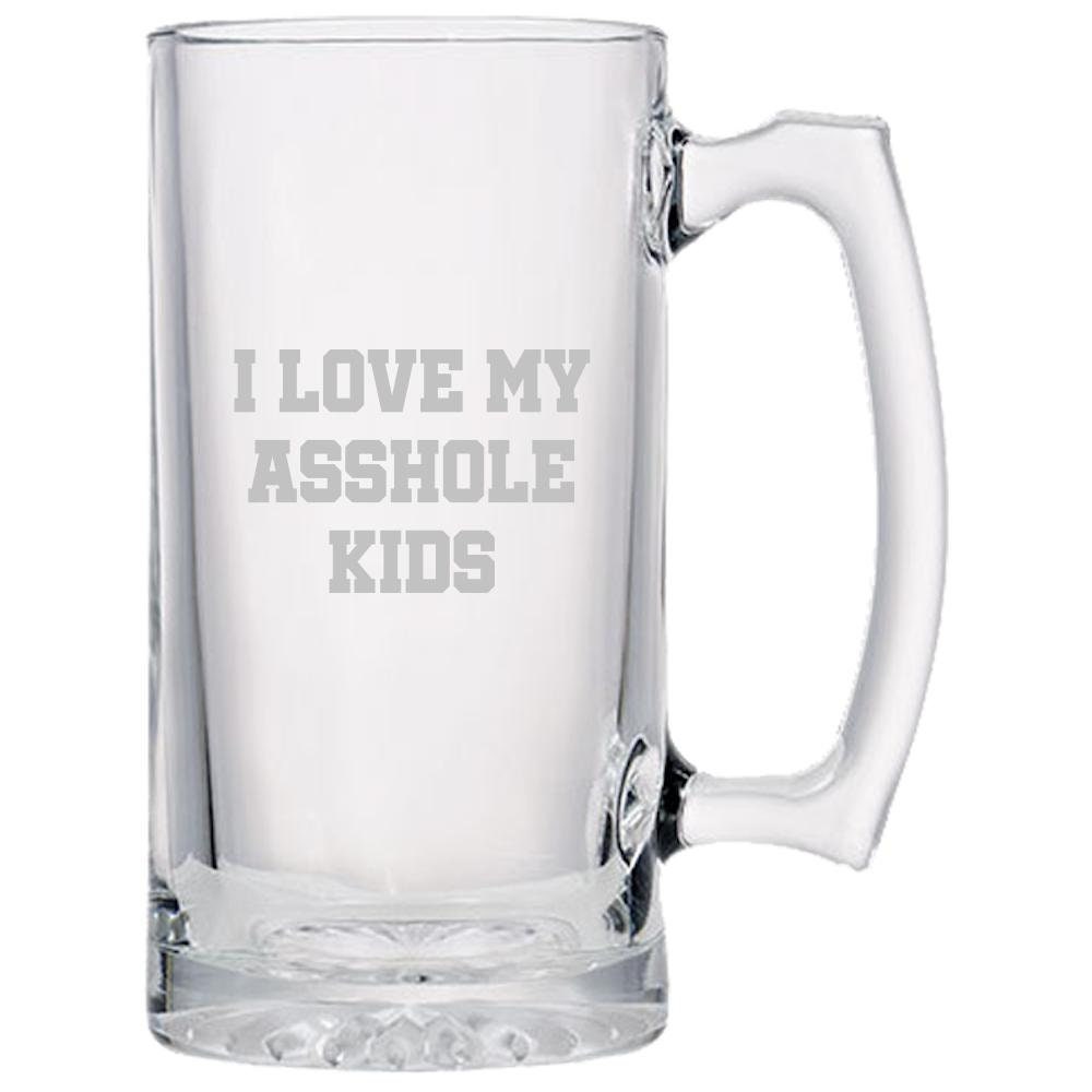 Funny Dad Beer Mug Dad Gift Idea Father39s Day Gift Father39s Birthday Present I Love My Asshole Kids Graphic Tee – Premium Graphic · High-Quality Print