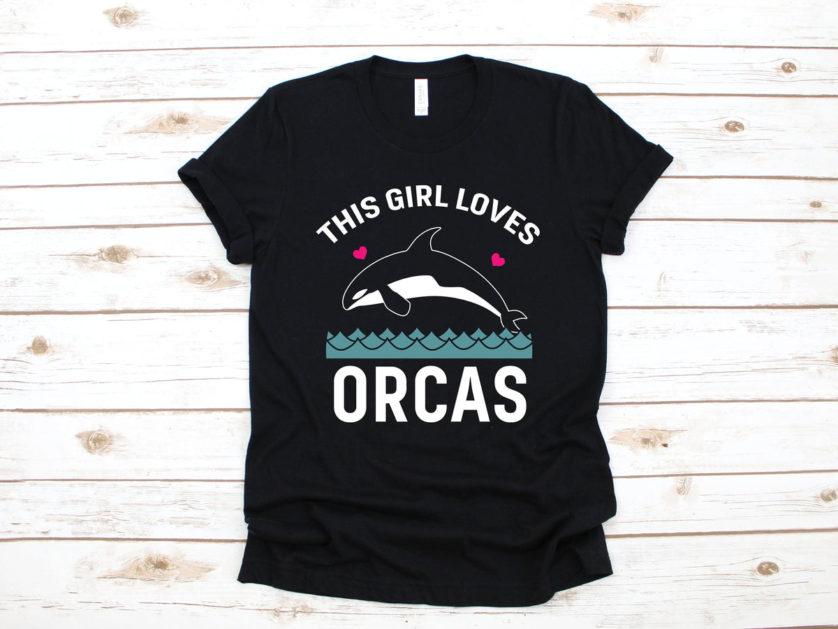 This Girl Loves Orcas TShirt Cute Whale TShirt Whale Tank Top Orca Womens Tee Killer Whale Kids Shirt Hoodie Sweatshirt Long Sleeve Hoodie – Cozy Vibes · Top Pick For Any Outfit