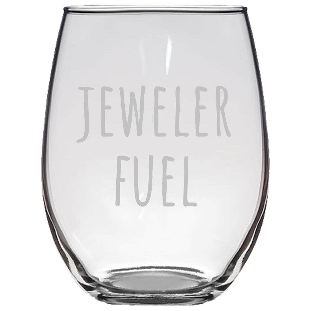 Funny Jeweler Stemless Wine Glass Beader Gift Jewelry Maker Present Jeweler Fuel Graphic Tee – Soft Feel · Must-Have Style