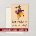 Cute Witch Birthday Card Witch Greeting Card Pagan Birthday Card Wiccan Card Funny Pagan Cards Graphic Tee – Bold Style · Top Pick For Any Outfit