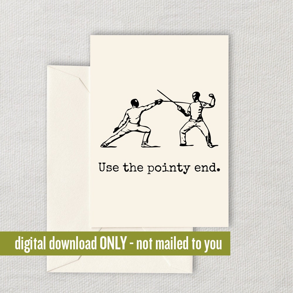 Fencer Birthday Card Fencing Greeting Card Funny Fencing Card Digital Card Downloadable Card Last Minute Card Graphic Tee – Cozy Vibes · Must-Have Style