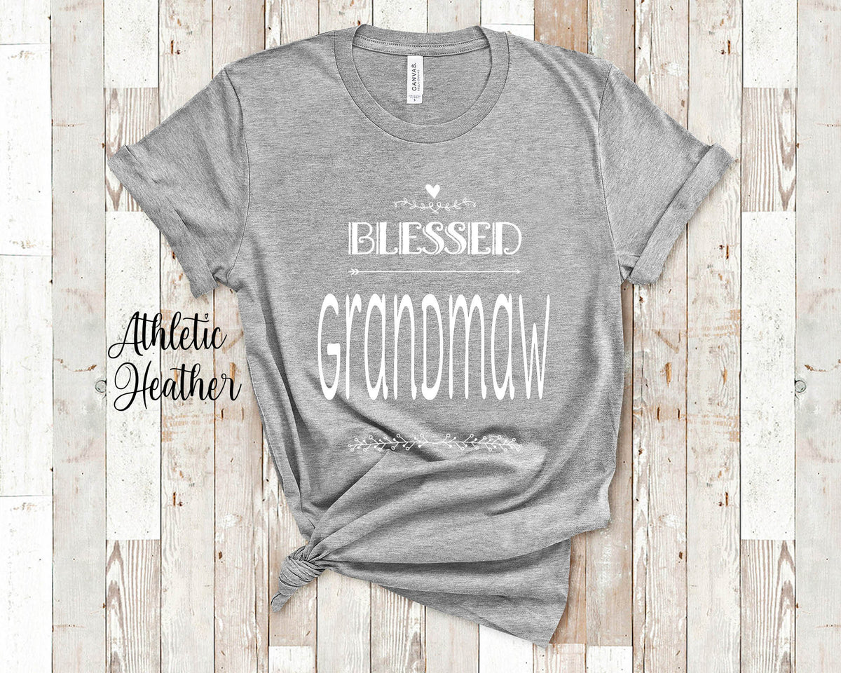 Blessed Grandmaw Grandma Tshirt Special Grandmother Gift Idea for Mother39s Day Birthday Christmas or Pregnancy Reveal Announcement Graphic Tee – Feel-Good Design · Great Gift For Fans