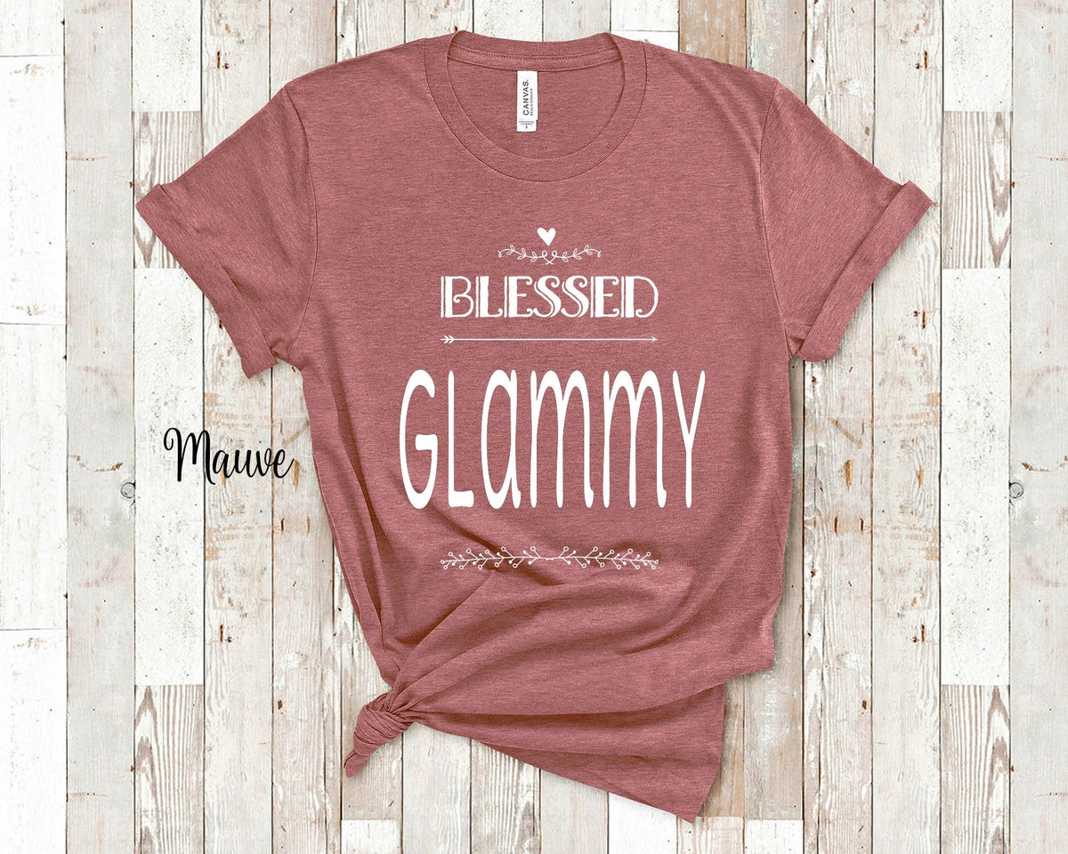 Blessed Glammy Grandma Tshirt Special Grandmother Gift Idea for Mother39s Day Birthday Christmas or Pregnancy Reveal Announcement Graphic Tee – Soft Feel · High-Quality Print