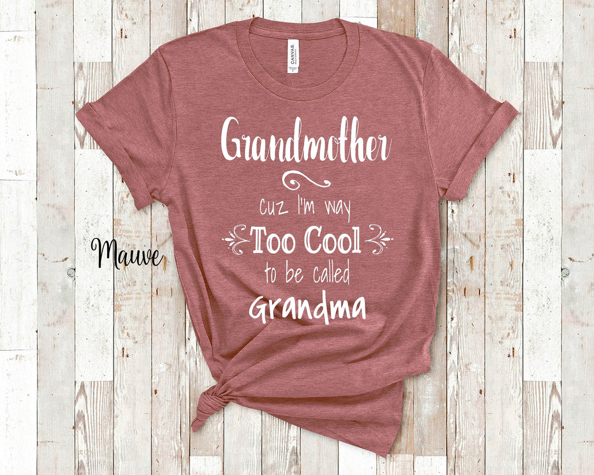 Too Cool Grandmother Grandma Tshirt Special Grandmother Gift Idea for Mother39s Day Birthday Christmas or Pregnancy Reveal Announcement Graphic Tee – Aesthetic Look · Must-Have Style