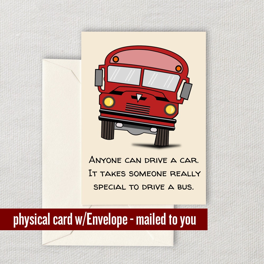 Bus Driver Greeting Card Bus Driver Card Birthday Card For Bus Driver School Bus Driver Gift Graphic Tee – Everyday Comfort · Perfect For Daily Wear