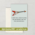Funny Guitarist Birthday Card Guitar Player Birthday Card Printable Guitar Card Digital Card Downloadable Card Air Guitar Graphic Tee – Cozy Vibes · Top Pick For Any Outfit