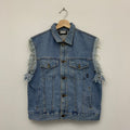 Vintage DKNY Sleeveless Denim Jacket Size Medium Graphic Tee – Premium Graphic · High-Quality Print