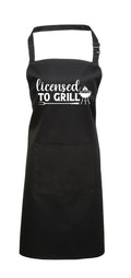 Baking Apron Birthday Gifts For Dad Mens Bbq Apron Cooking Apron With Pocket Licensed To Grill Mens Apron Womens Barbecue Birthday Chef Graphic Tee – Aesthetic Look · Top Pick For Any Outfit