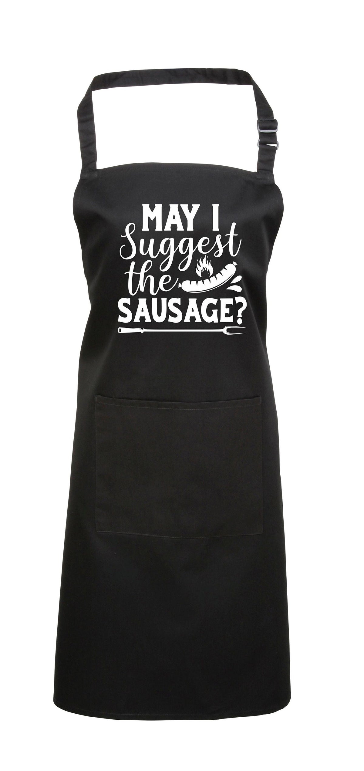 Baking Apron Birthday Gifts Mens Bbq Apron Cooking Apron With Pocket May I Suggest The Sausage Mens Apron Barbecue Apron Birthday Chef Graphic Tee – Warm & Stylish · Trending Graphic Apparel
