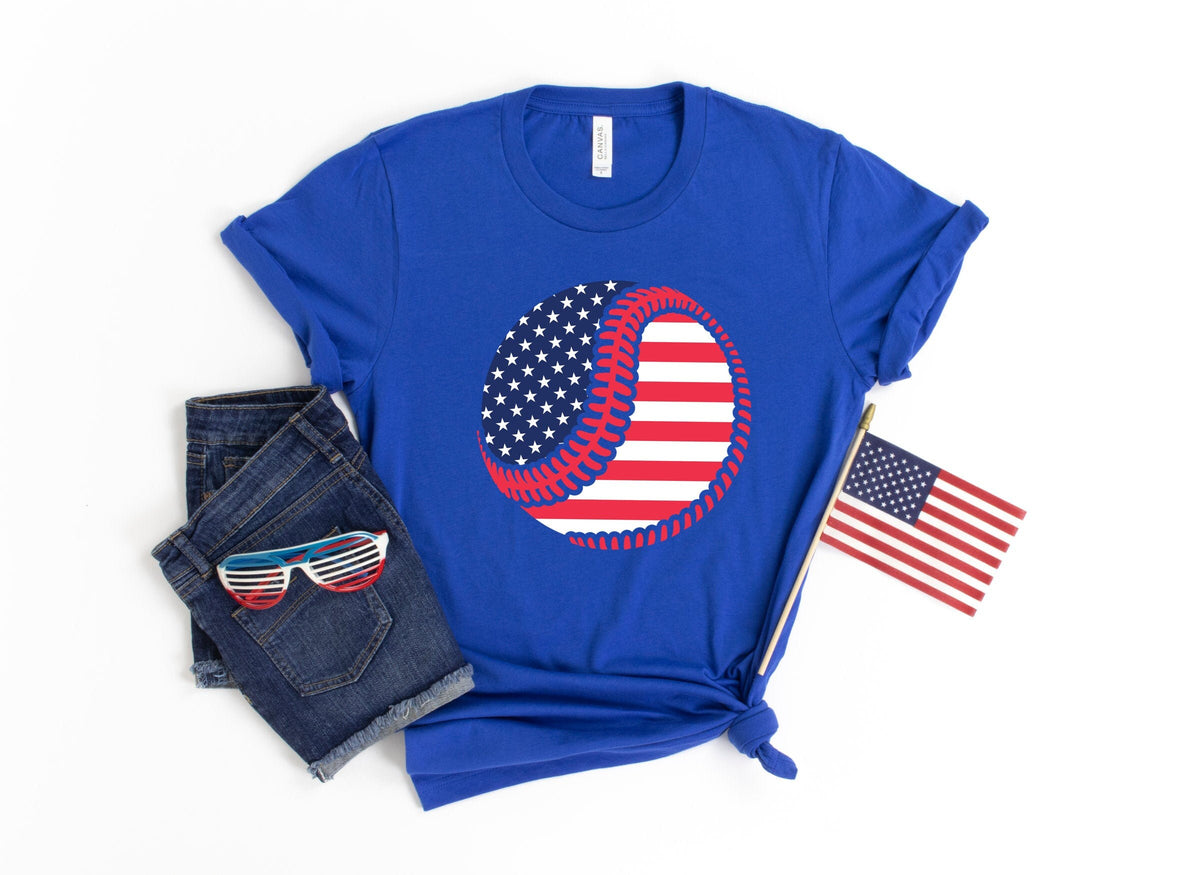 Baseball American Flag TShirt Patriotic Baseball USA July 4th Tank Top Hoodie Sweatshirt Long Sleeve Womens Apparel Gift Hoodie – Feel-Good Design · High-Quality Print