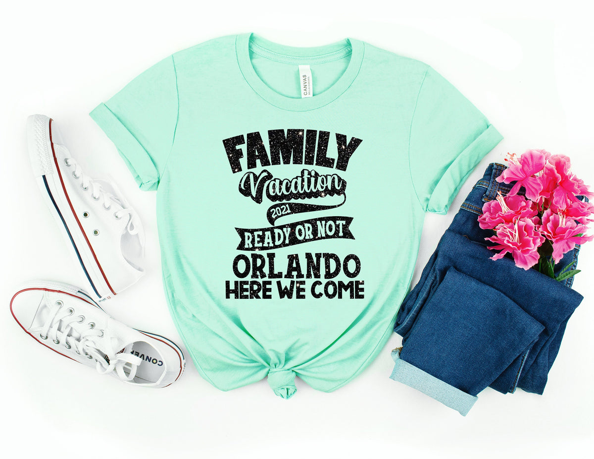 Orlando 2021 Family Vacation ShirtOrlando GiftMexico Vacation ShirtsMatching Car TripOrlando vacationFamily VacationPersonalized shirt Graphic Tee – Easygoing Wear · Perfect For Daily Wear